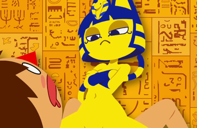 Ankha Riding Villager Featured Image Zone Animation